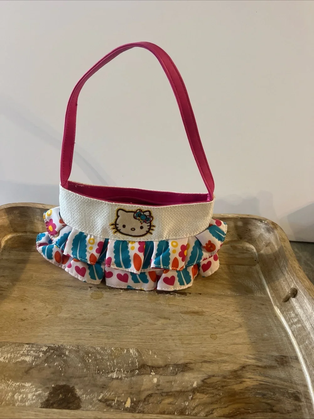 Hello Kitty Vintage 2006 Pink and White Mini Skirt Ruffle Kids Purse